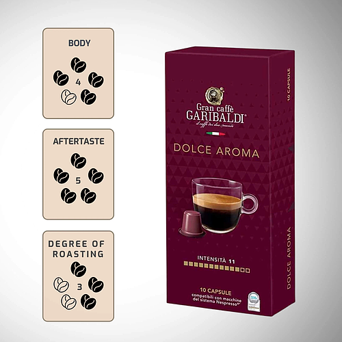 Гарибалди кафе капсули Долче Арома 10 бр./5.5гр. NESP система