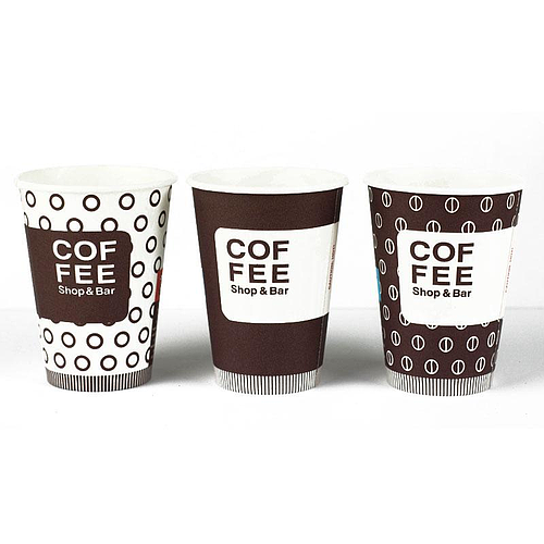 Чаши картон 200/7.5 oz ЕС К-Кафе зърна трио 3000 бр.